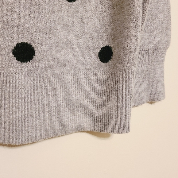 Workshop | Women's Gray and Black Polka Dot Crewneck Sweater (Size XL) - Picture 7 of 10
